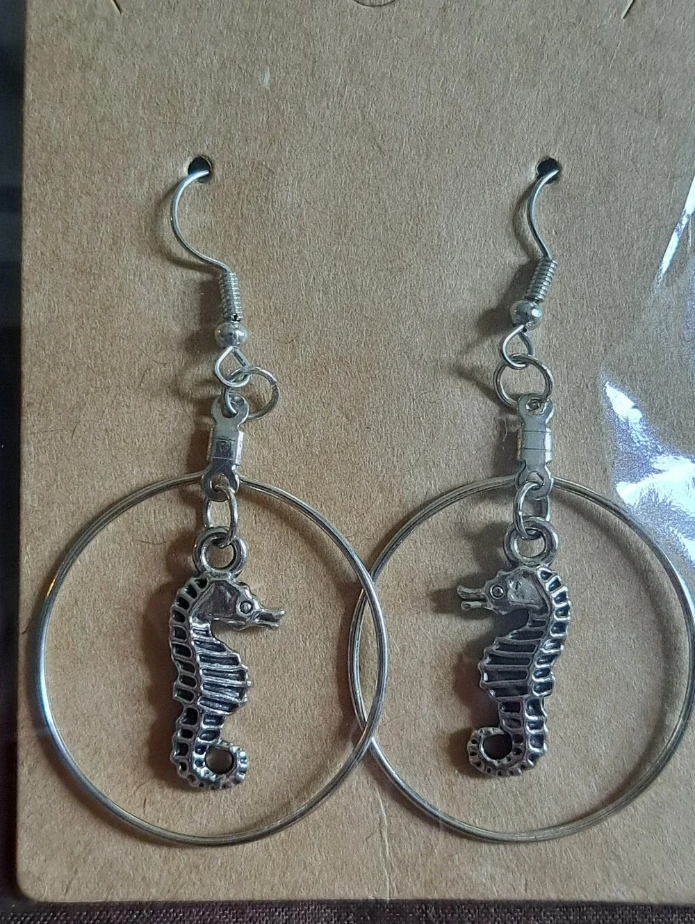 Seahorse Hoop Earrings